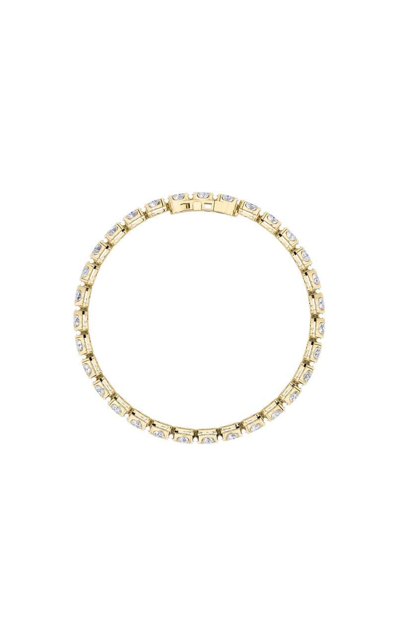 11CTW Oval Shaped Lab Grown Diamond (F/VS) Bracelet in 14K Gold