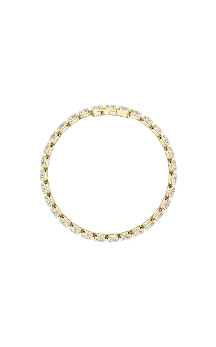 11Cttw Oval Shaped Lab Grown Diamond (F/VS) Bracelet in 14K Gold