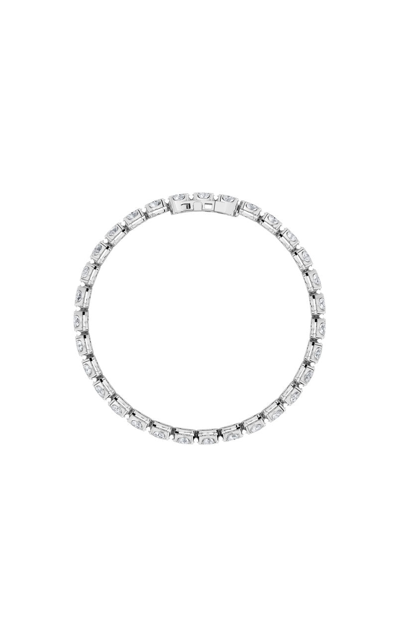 7Cttw Oval Shaped Lab Grown Diamond (F/VS) Tennis Bracelet in 14K Gold