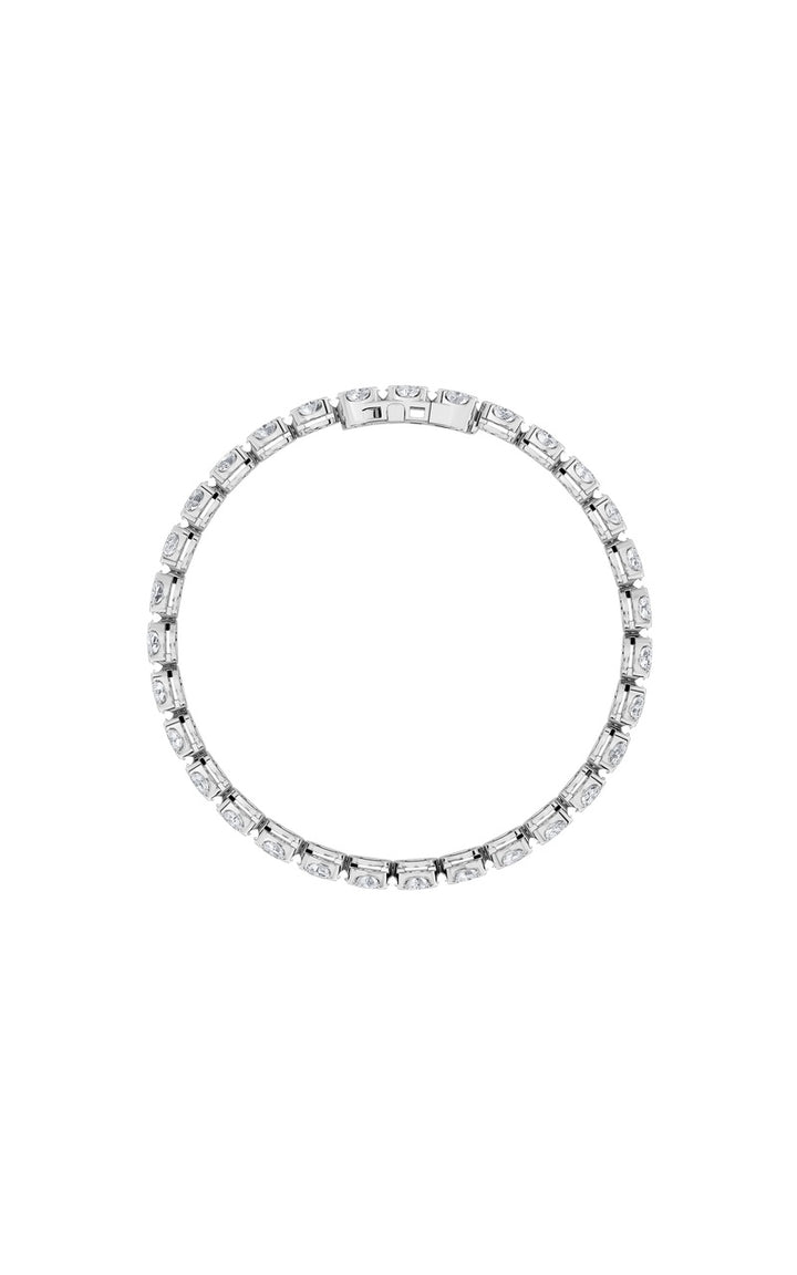 7Cttw Oval Shaped Lab Grown Diamond (F/VS) Tennis Bracelet in 14K Gold