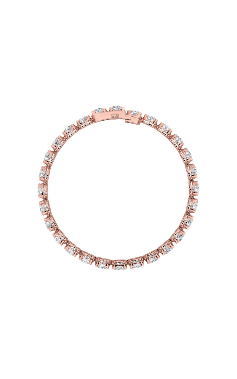 3Cttw Round Shaped Lab Grown Diamond (F/VS) Tennis Bracelet in 14K Gold