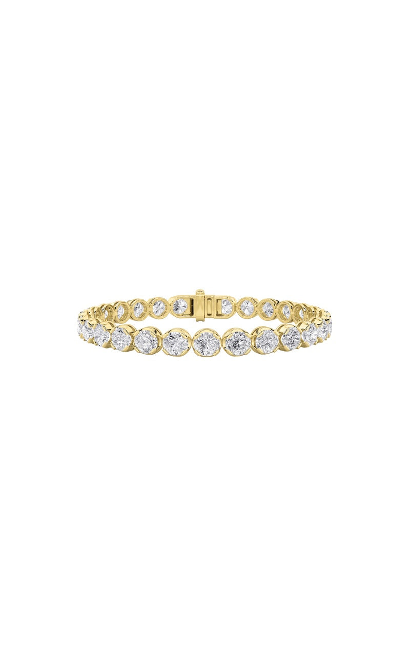6Cttw Round Shaped Lab Grown Diamond (F/VS)  Bracelet in 14K Gold