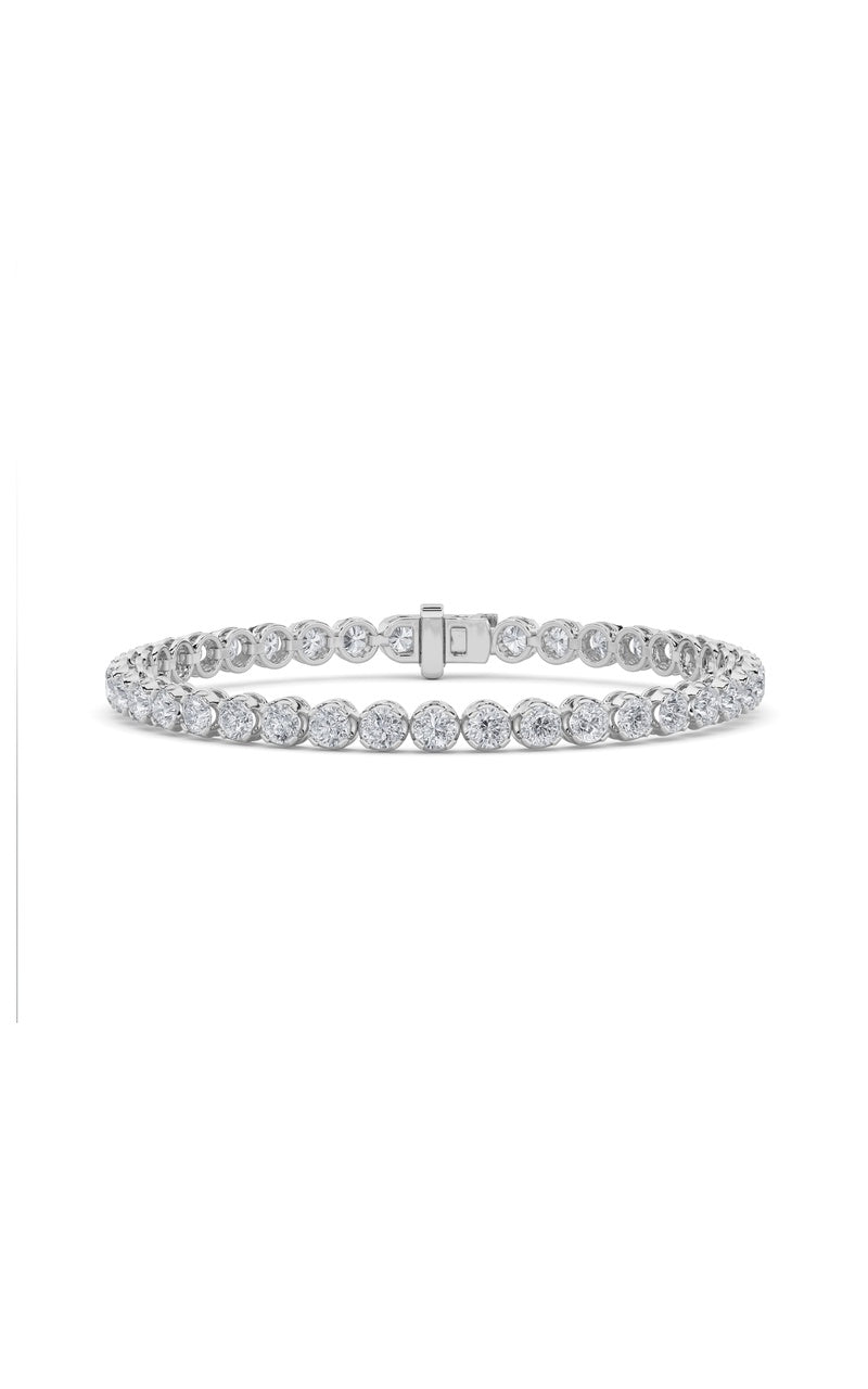 7CTW Round Shaped Lab Grown Diamond (F/VS)  Bracelet in 14K Gold