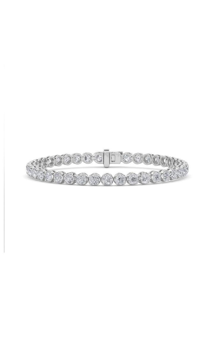 7CTW Round Shaped Lab Grown Diamond (F/VS)  Bracelet in 14K Gold