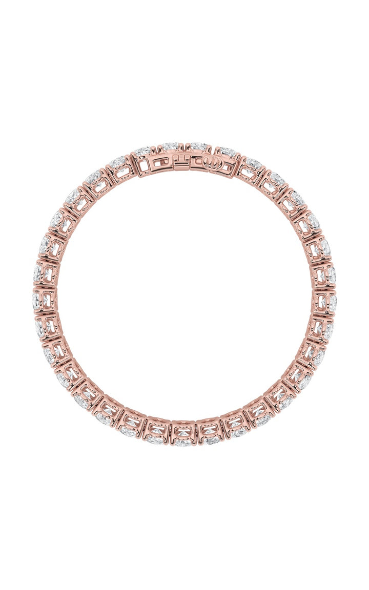10Cttw Oval Shaped Lab Grown Diamond (F/VS) East West Line Bracelet in 14K Gold