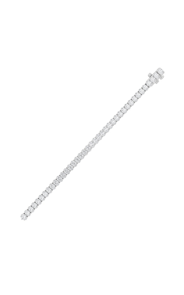 15Cttw Oval Shaped Lab Grown Diamond (F/VS) East West Line Bracelet in 14K Gold