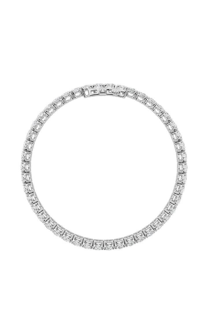 9Cttw Oval Shaped Lab Grown Diamond (G/VS) East West Line Bracelet in 14K Gold