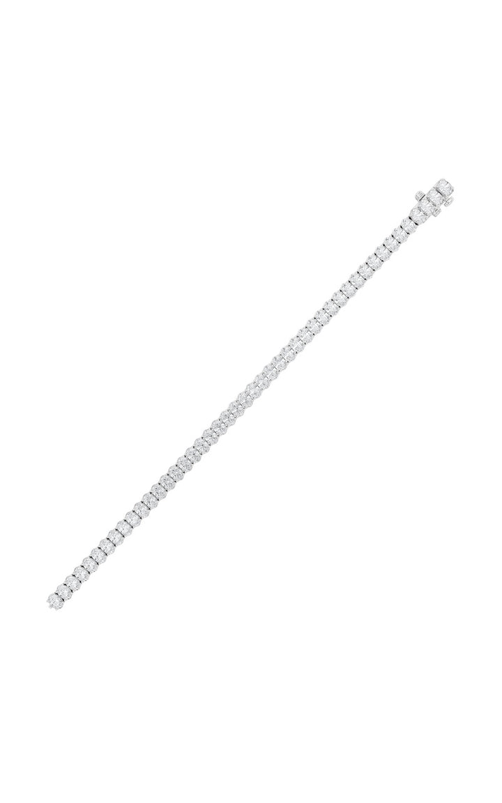 9Cttw Oval Shaped Lab Grown Diamond (G/VS) East West Line Bracelet in 14K Gold