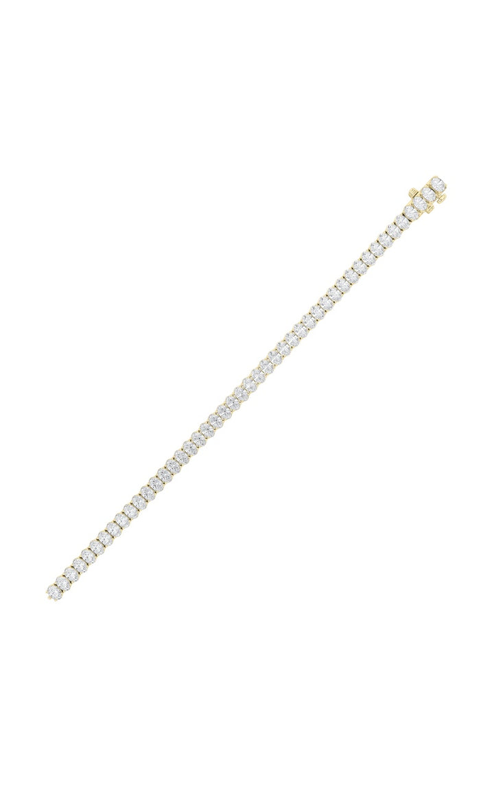 9Cttw Oval Shaped Lab Grown Diamond (G/VS) East West Line Bracelet in 14K Gold