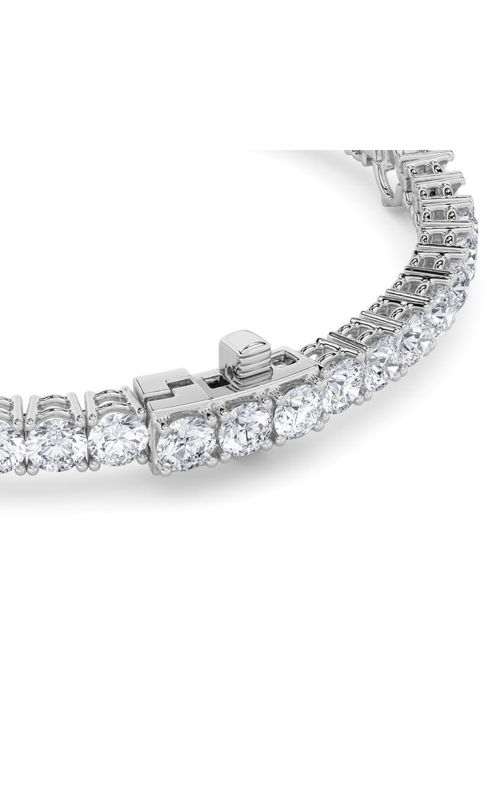 10Cttw Pear Shaped Lab Grown Diamond (F/VS) East West Station Bracelet in 14K Gold