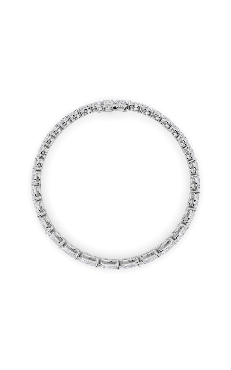 13.5Cttw Marquise Shaped Lab Grown Diamond (F/VS) Bracelet in 14K Gold