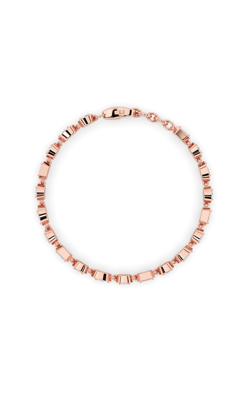 4Cttw Mix Shaped Lab Grown Diamond (G/VS) Bracelet in 14K Gold