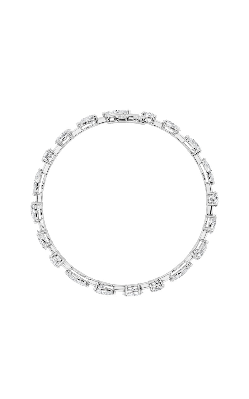 6Cttw Mix Shaped Lab Grown Diamond East &amp; West Bracelet in 14K Gold (F/VS)