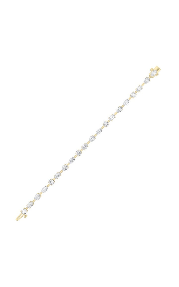 6Cttw Mix Shaped Lab Grown Diamond East &amp; West Bracelet in 14K Gold (F/VS)