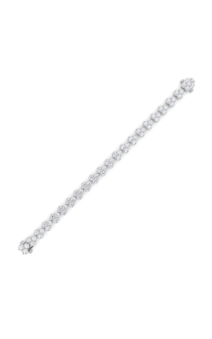 13Cttw Round Shaped Lab Grown Diamond (F/VS) Cluster Bracelet in 14K Gold