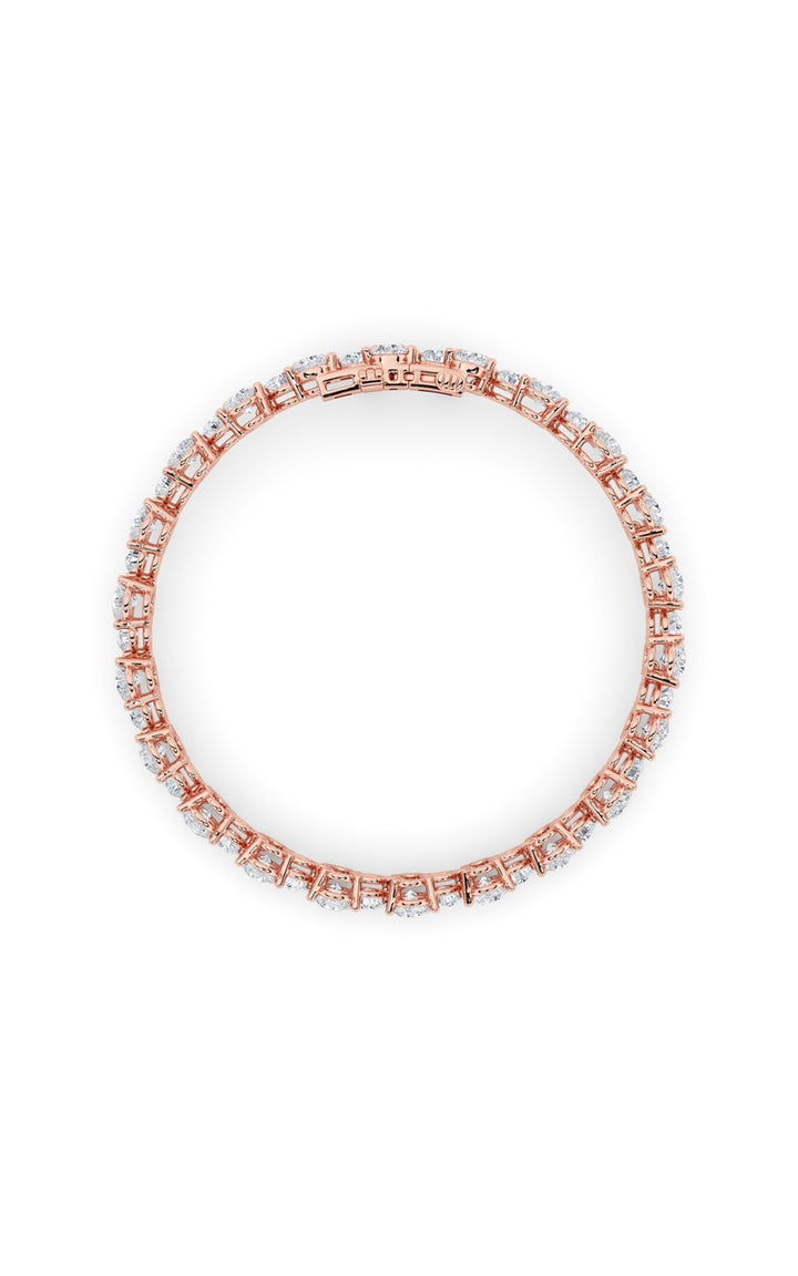 13Cttw Round Shaped Lab Grown Diamond (F/VS) Cluster Bracelet in 14K Gold