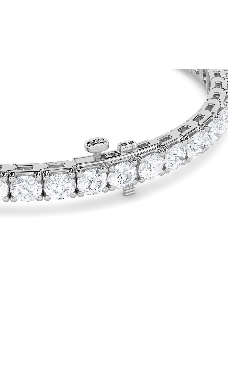 10.25Cttw Round Shaped Lab Grown Diamond (F/VS) Bracelet in 14K Gold