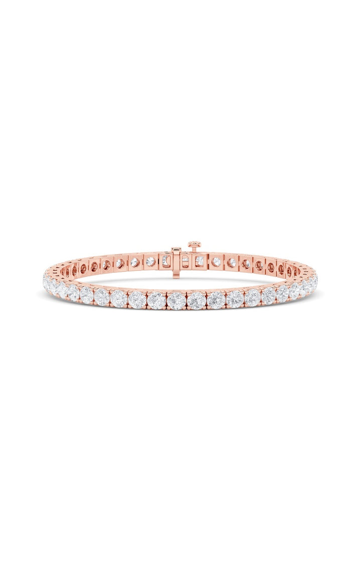 10.25Cttw Round Shaped Lab Grown Diamond (F/VS) Bracelet in 14K Gold