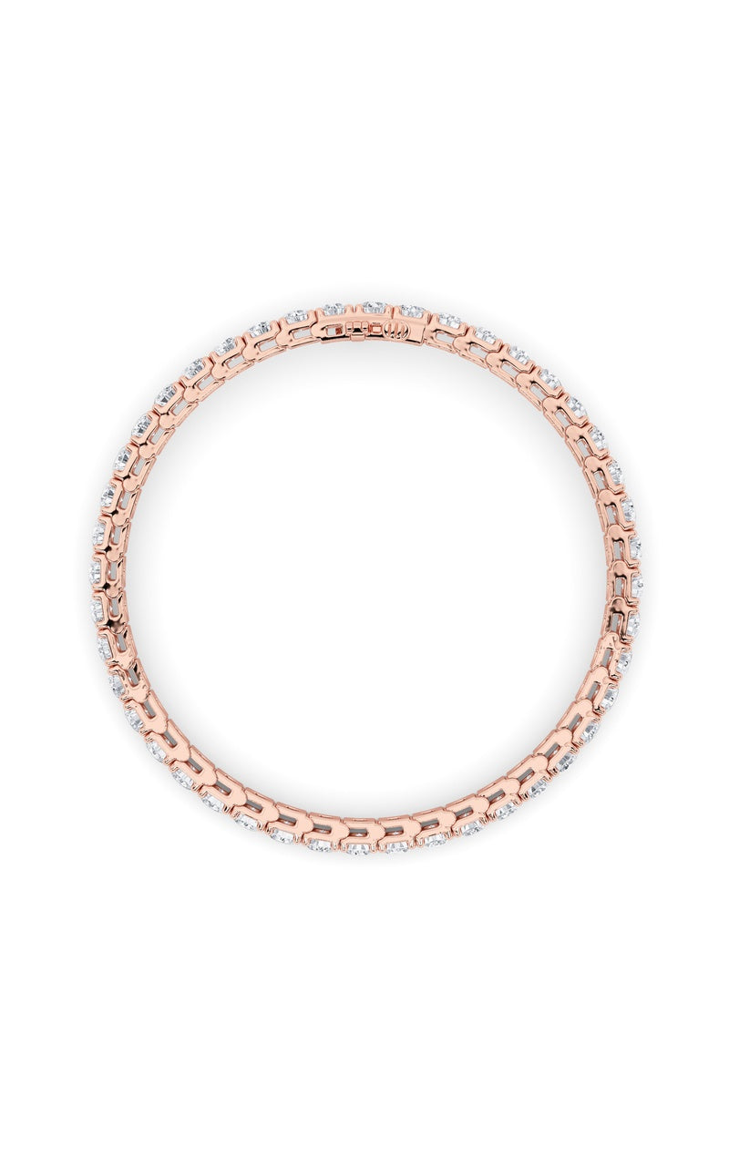 10.25Cttw Round Shaped Lab Grown Diamond (F/VS) Bracelet in 14K Gold