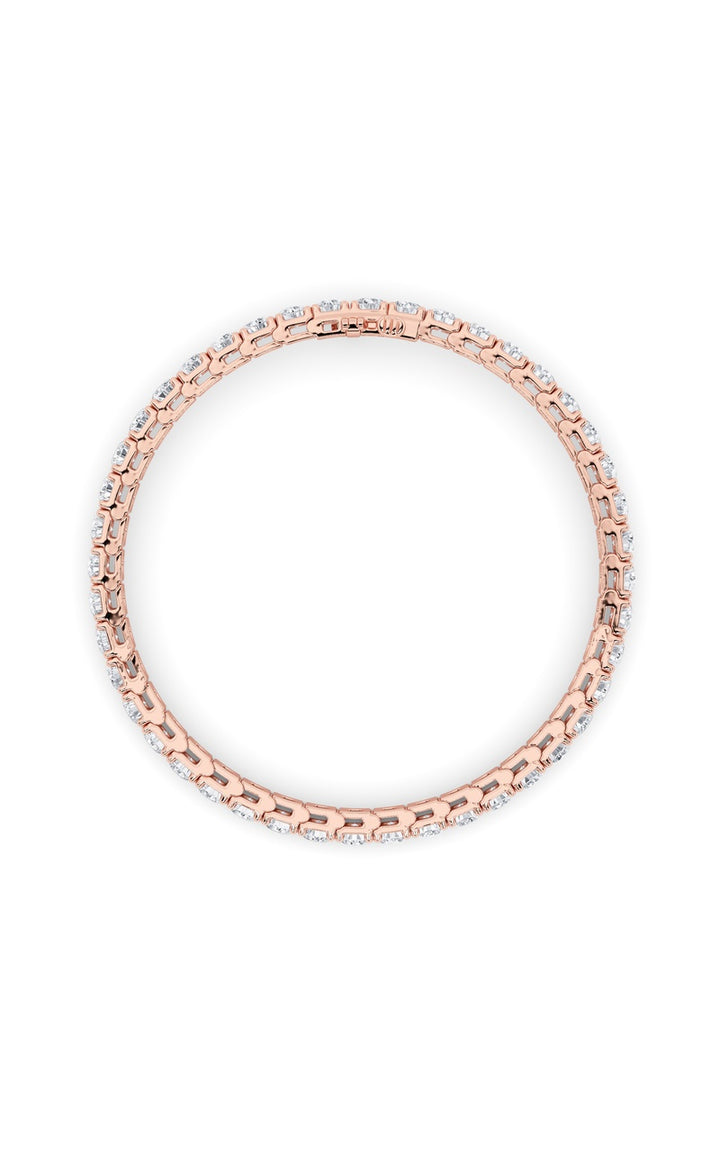 10.25Cttw Round Shaped Lab Grown Diamond (F/VS) Bracelet in 14K Gold