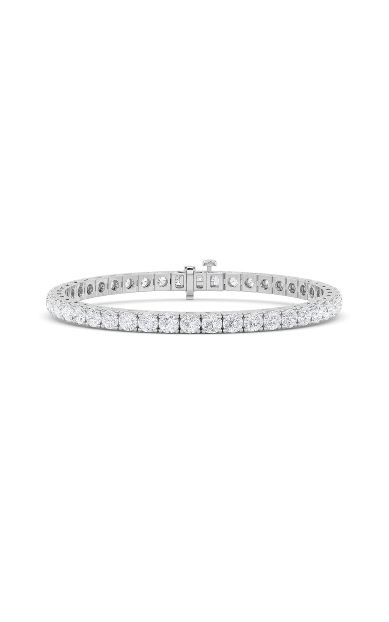 8Cttw Round Shaped Lab Grown Diamond (F/VS) Bracelet in 14K Gold