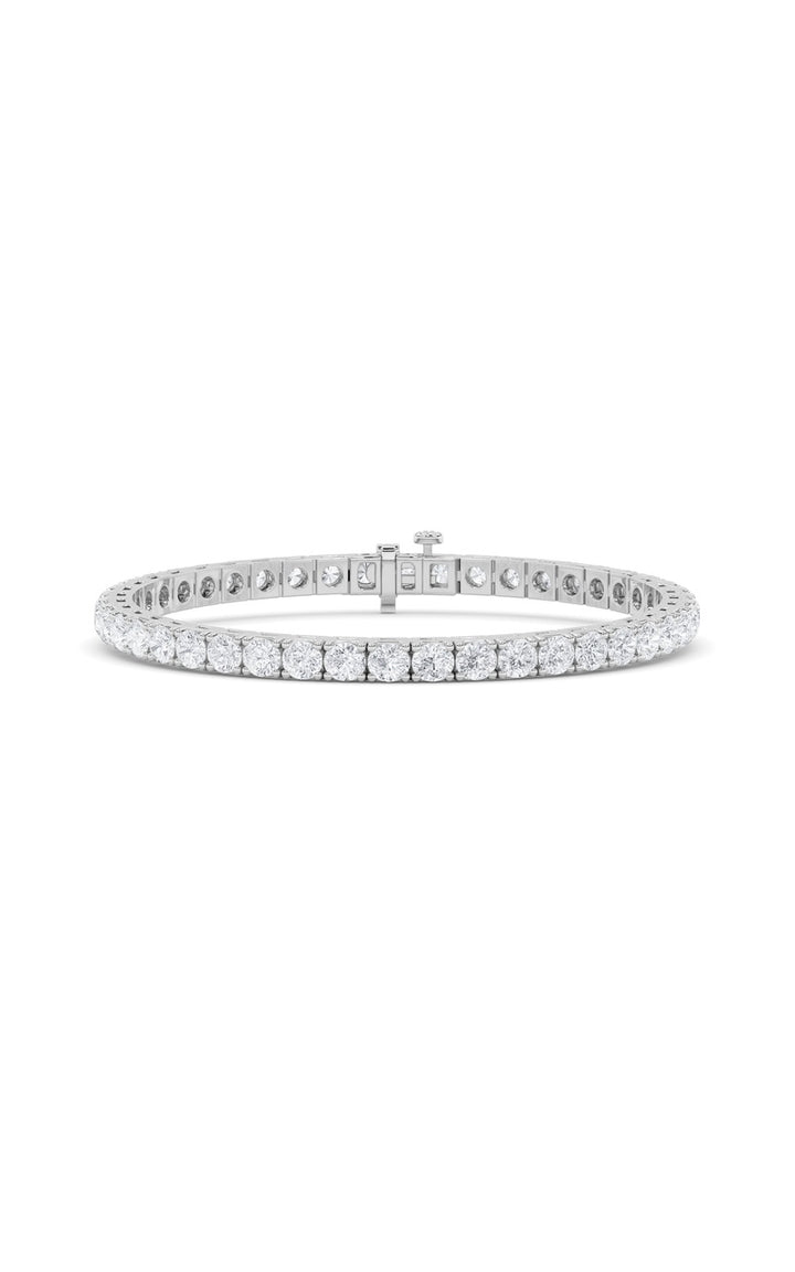 8Cttw Round Shaped Lab Grown Diamond (F/VS) Bracelet in 14K Gold
