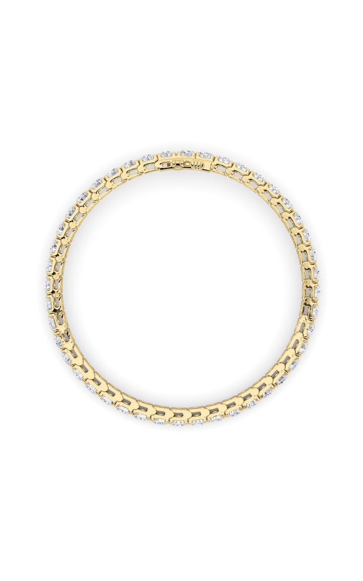 8Cttw Round Shaped Lab Grown Diamond (F/VS) Bracelet in 14K Gold