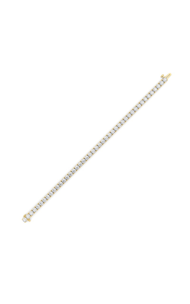 8Cttw Round Shaped Lab Grown Diamond (F/VS) Bracelet in 14K Gold