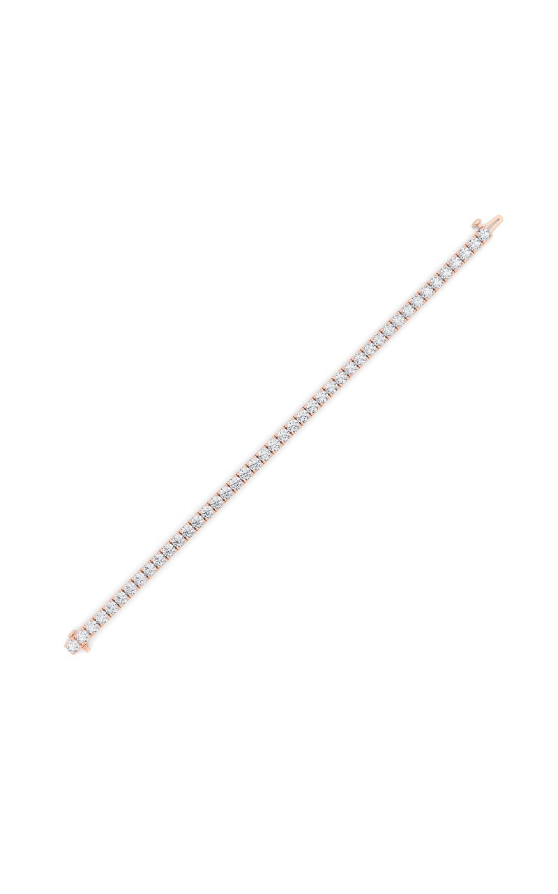 9Cttw Round Shaped Lab Grown Diamond (F/VS) Bracelet in 14K Gold