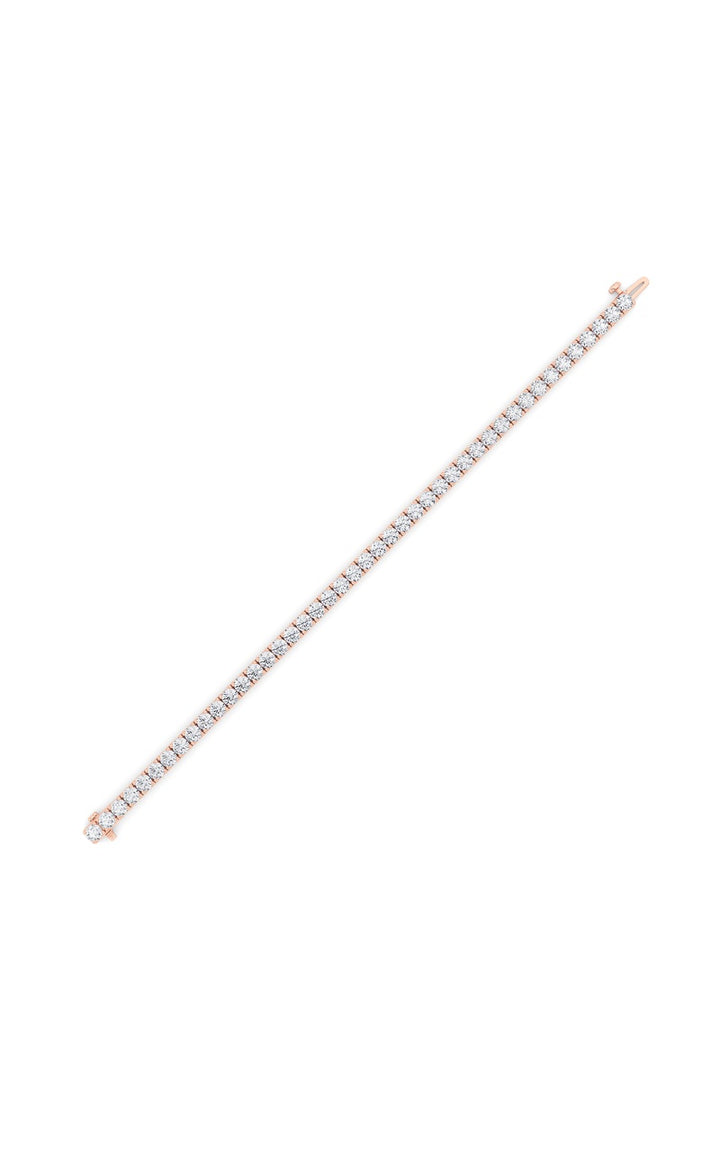 9Cttw Round Shaped Lab Grown Diamond (F/VS) Bracelet in 14K Gold
