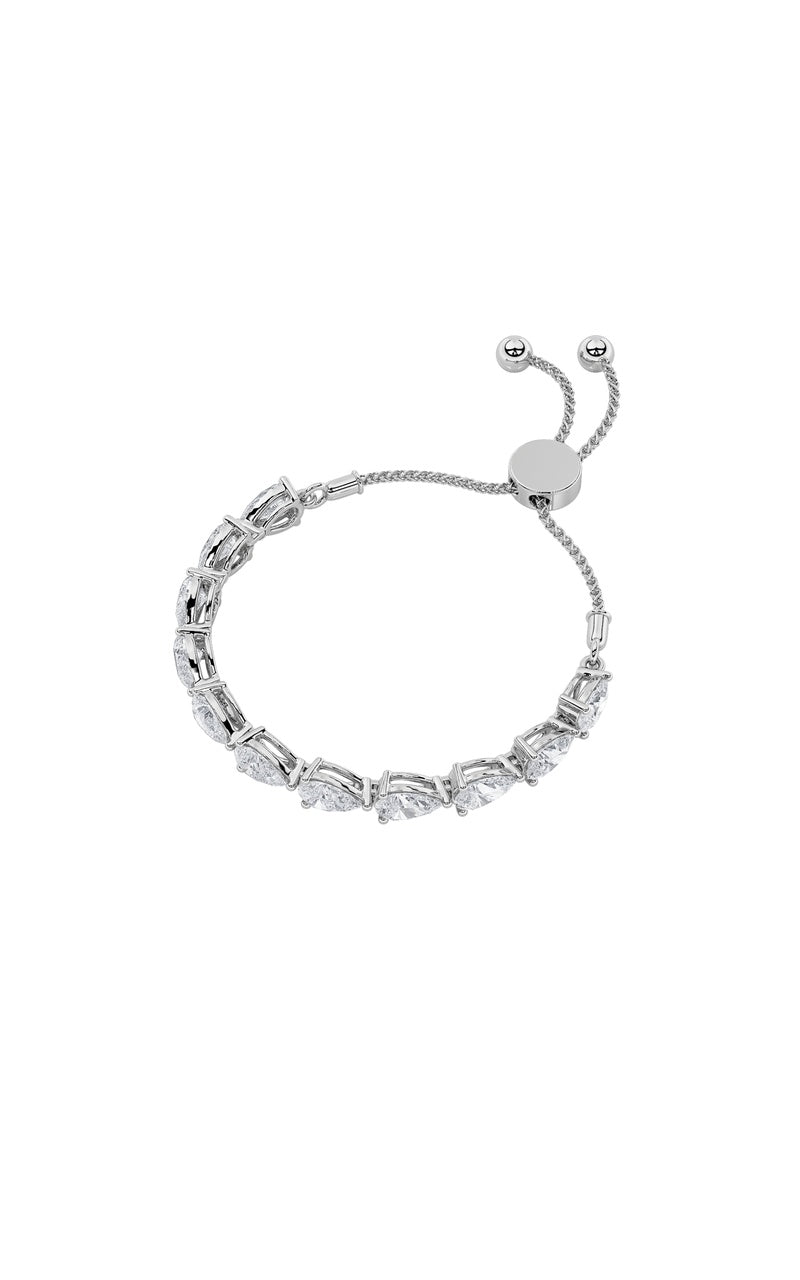3.5Cttw Pear Shaped Lab Grown Diamond (F/VS) Bolo Bracelet in 14K Gold