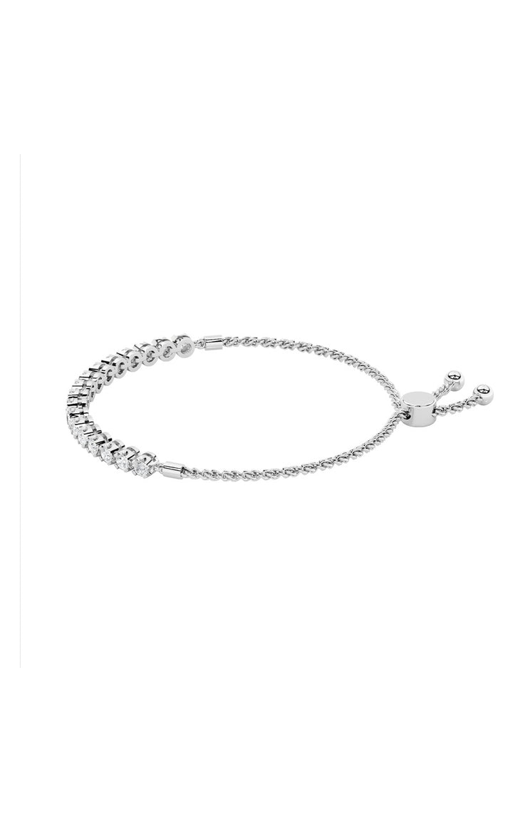 2Cttw Round Shaped Lab Grown Diamond (F/VS) Bolo Bracelet in 14K Gold