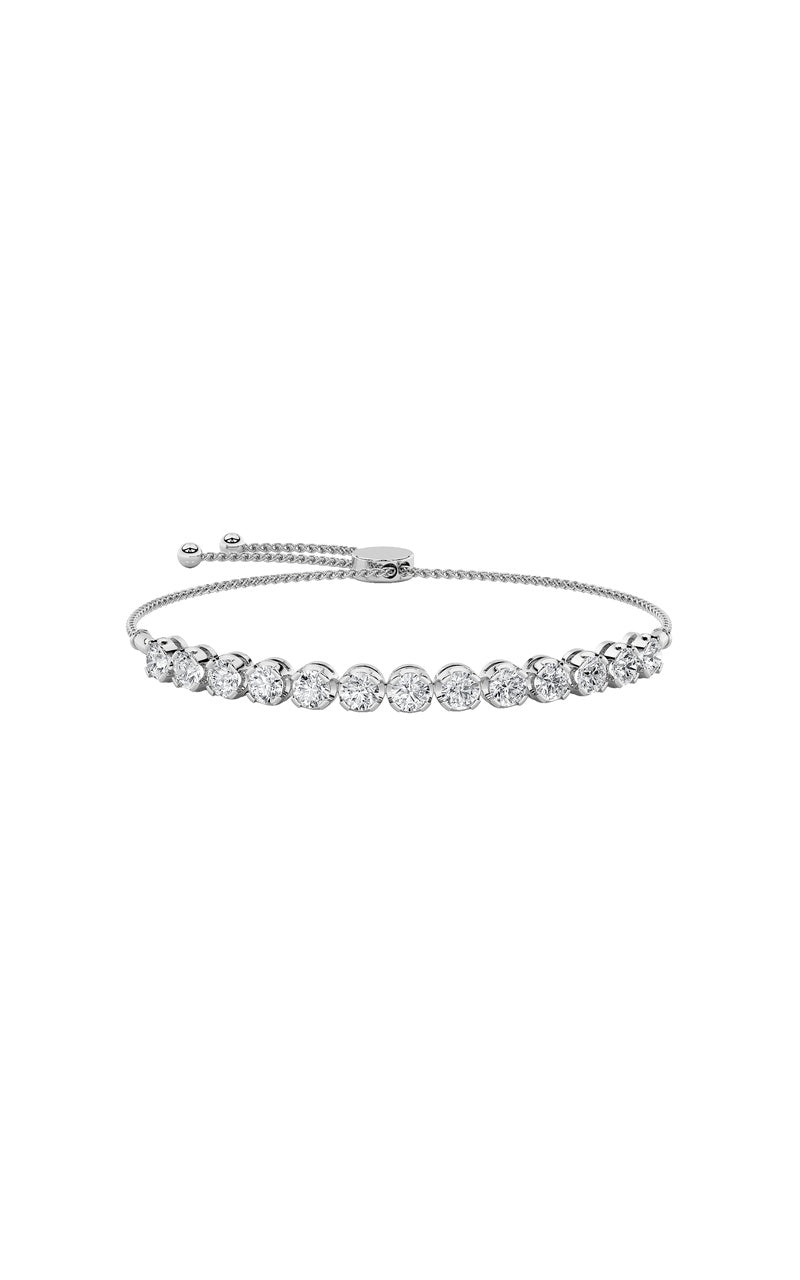 2.5Cttw Round Shaped Lab Grown Diamond (F/VS) Bolo Bracelet in 14K Gold