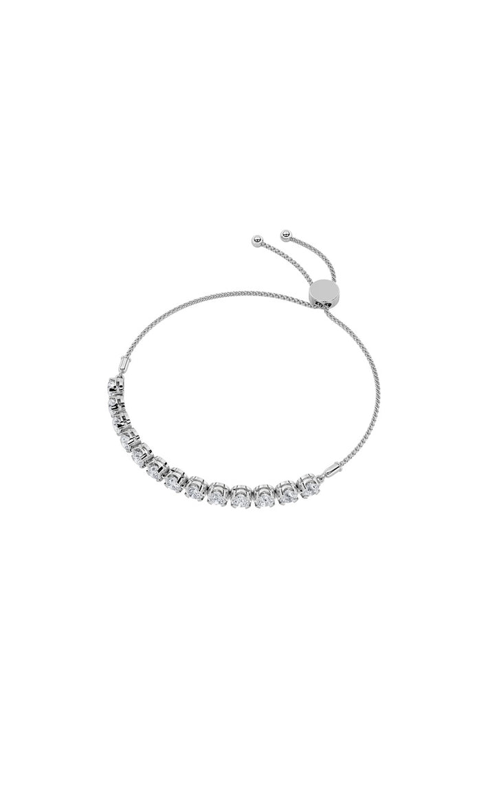 2.5Cttw Round Shaped Lab Grown Diamond (F/VS) Bolo Bracelet in 14K Gold