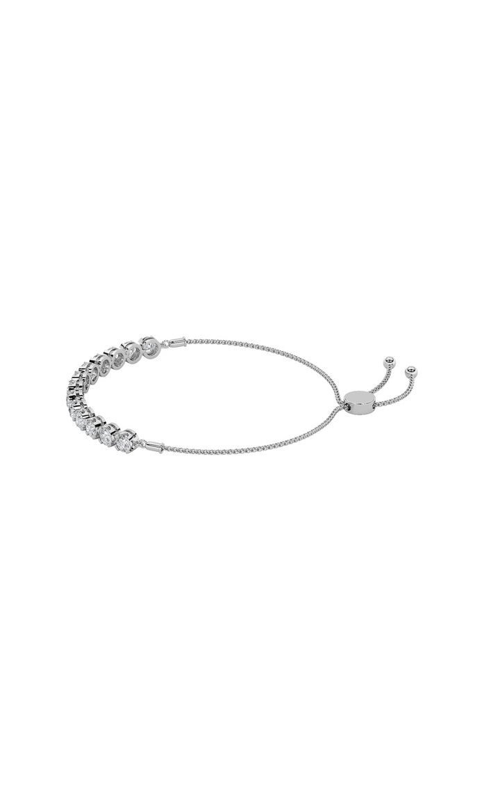 2.5Cttw Round Shaped Lab Grown Diamond (F/VS) Bolo Bracelet in 14K Gold