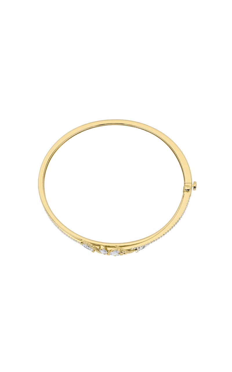 2Cttw Marquise Shaped Lab Grown Diamond (F/VS) Bracelet in 14K Gold