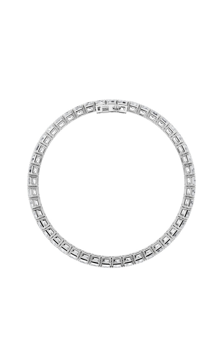 15Cttw Emerald Shaped Lab Grown Diamond North South Bracelet in 14K Gold (F/VS)