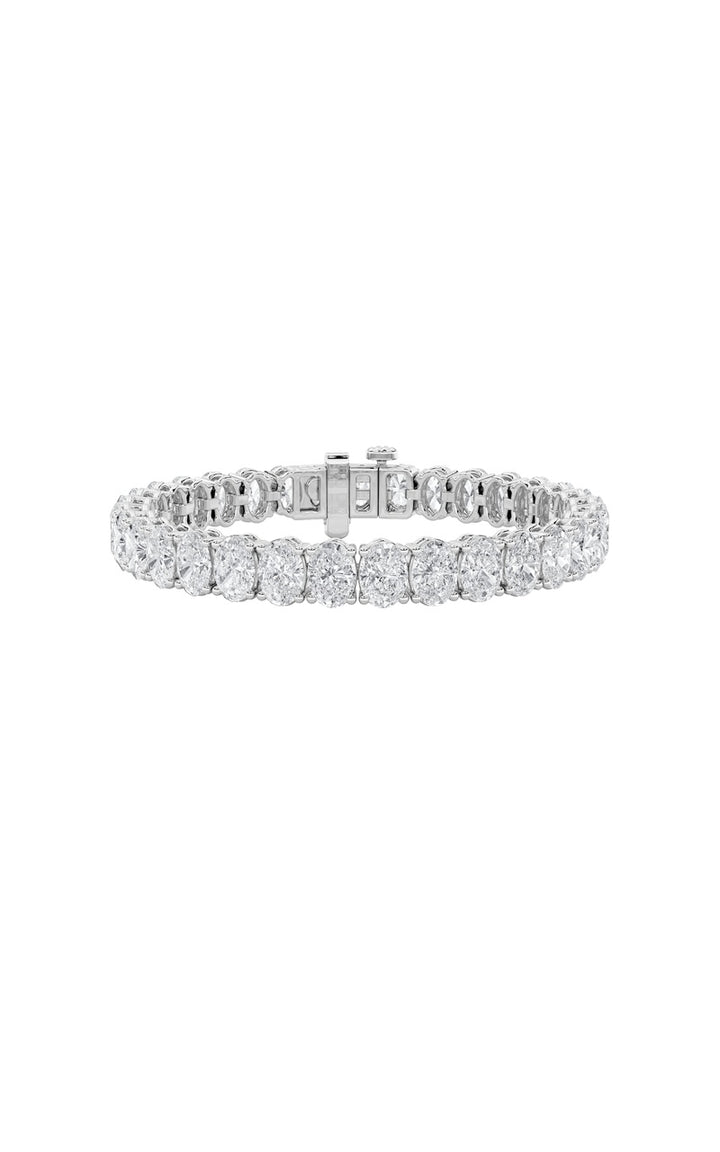 10Cttw Oval Shaped Lab Grown Diamond North South Bracelet in 14K Gold (F/VS)
