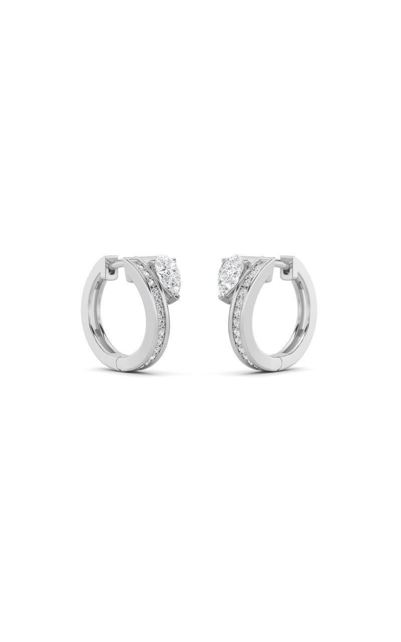 1.25Cttw Pear Shaped Lab Grown Diamond (F/VS) Fashion Earrings in 14K Gold