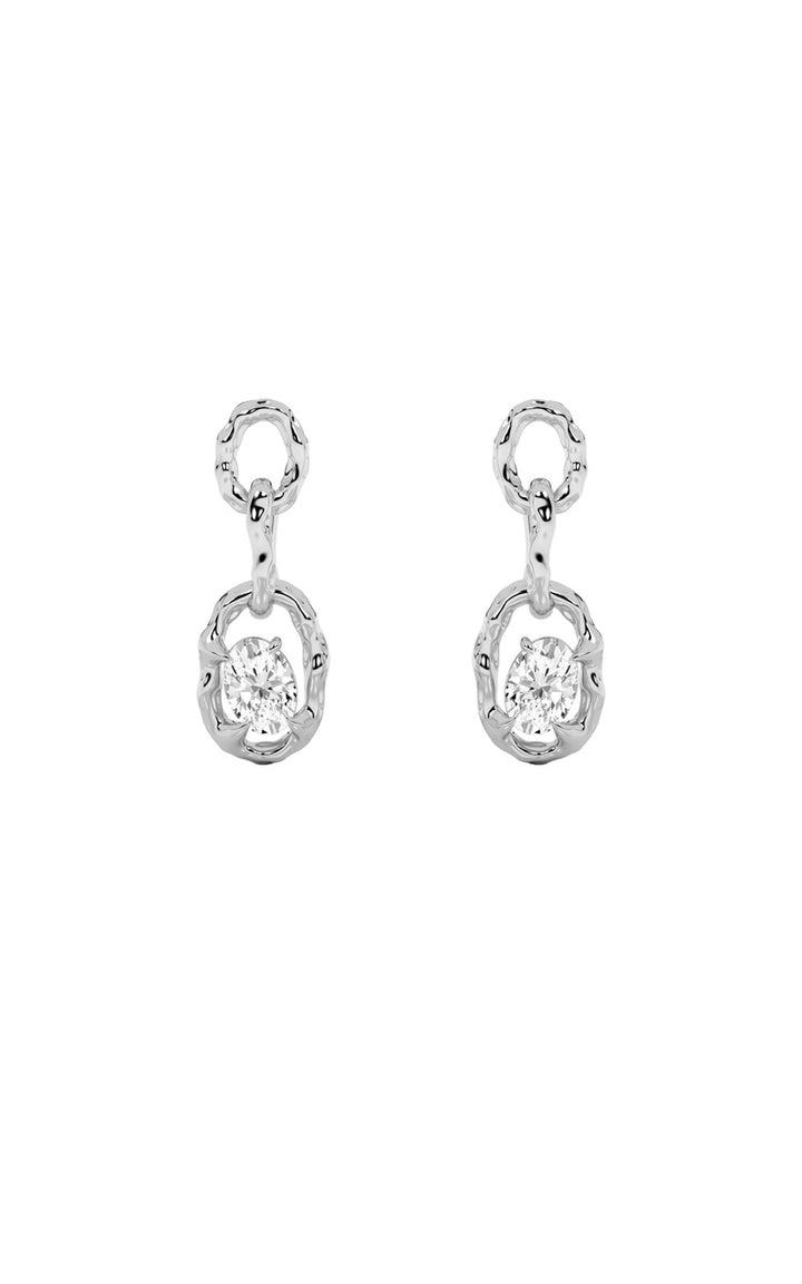 2Cttw Oval Shaped Lab Grown Diamond (G/VS) Earrings in 14K Gold