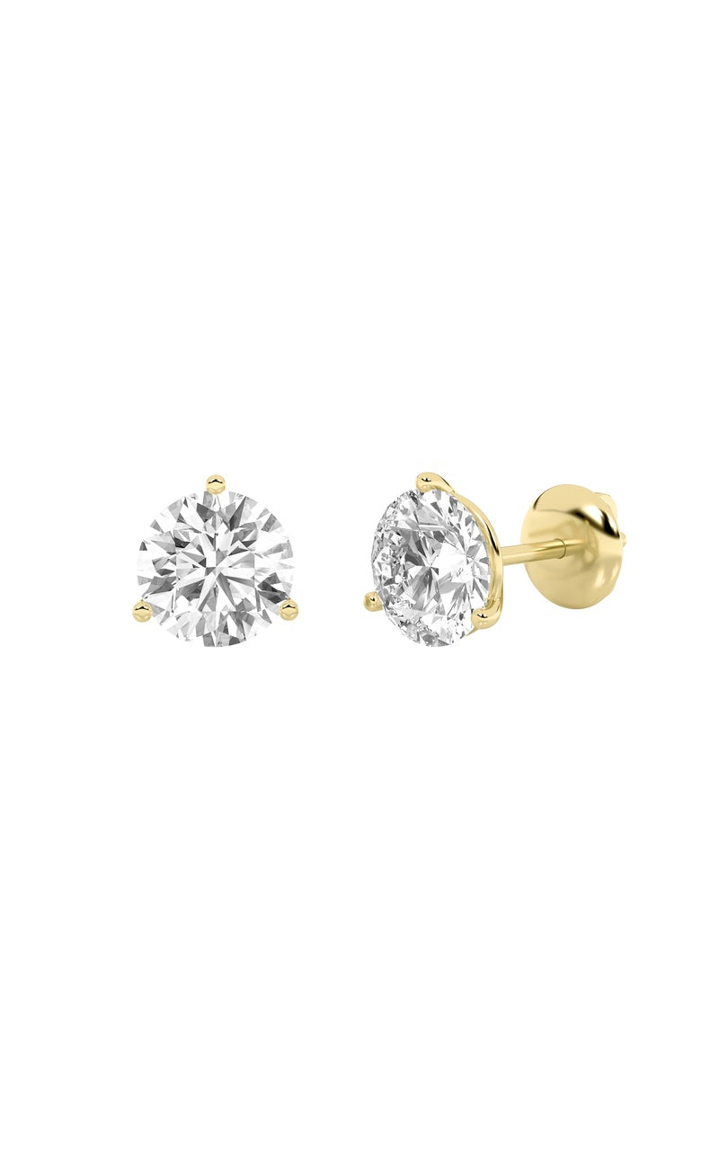 0.5Cttw Round Shaped Lab Grown Diamond (F/VS) Stud Earrings in 14K Gold
