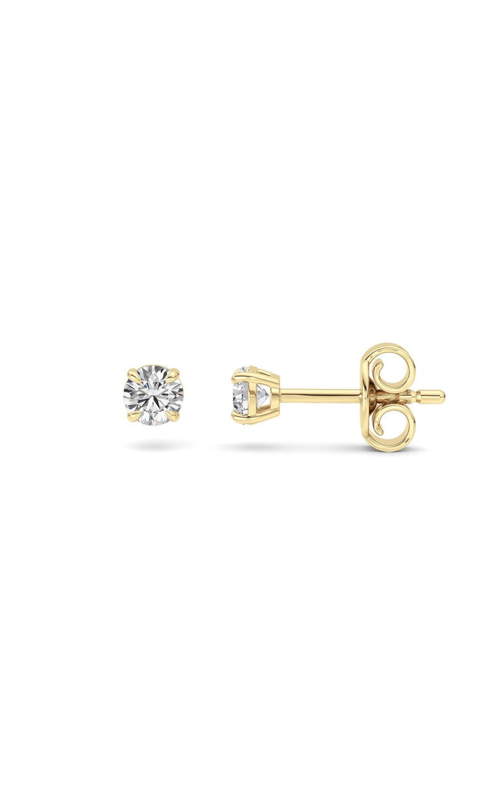 0.5Cttw Round Shaped Lab Grown Diamond (F/VS) Stud Earrings in 14K Gold