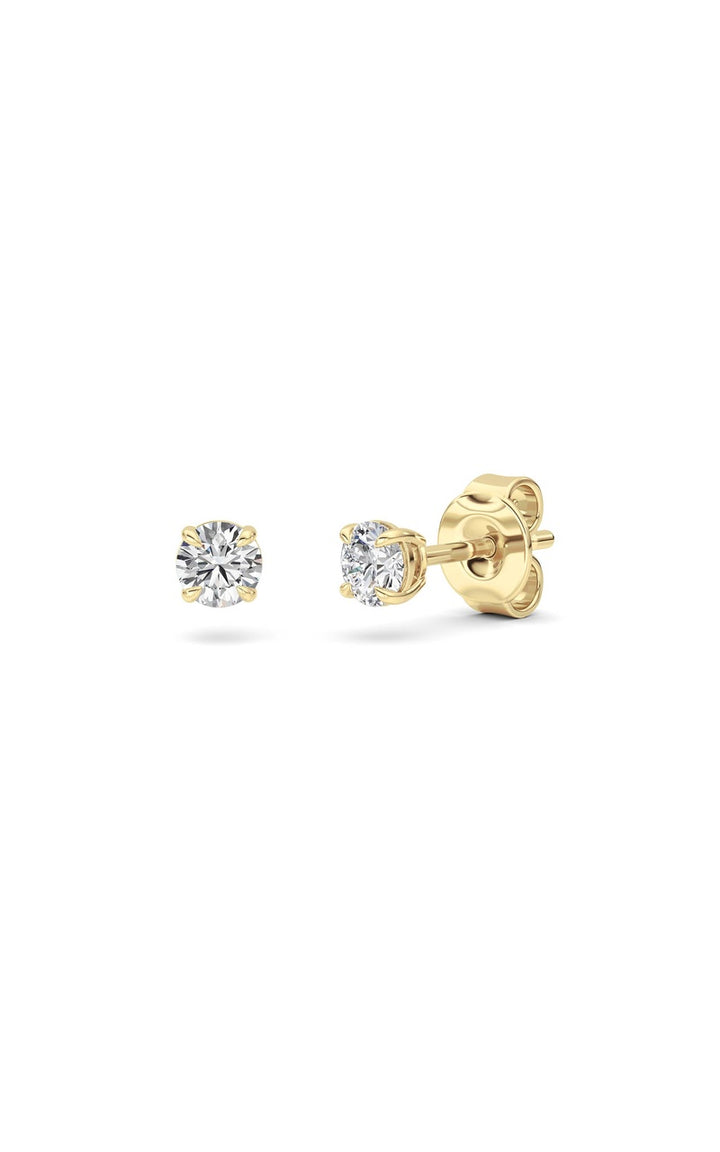 0.5Cttw Round Shaped Lab Grown Diamond (F/VS) Stud Earrings in 14K Gold