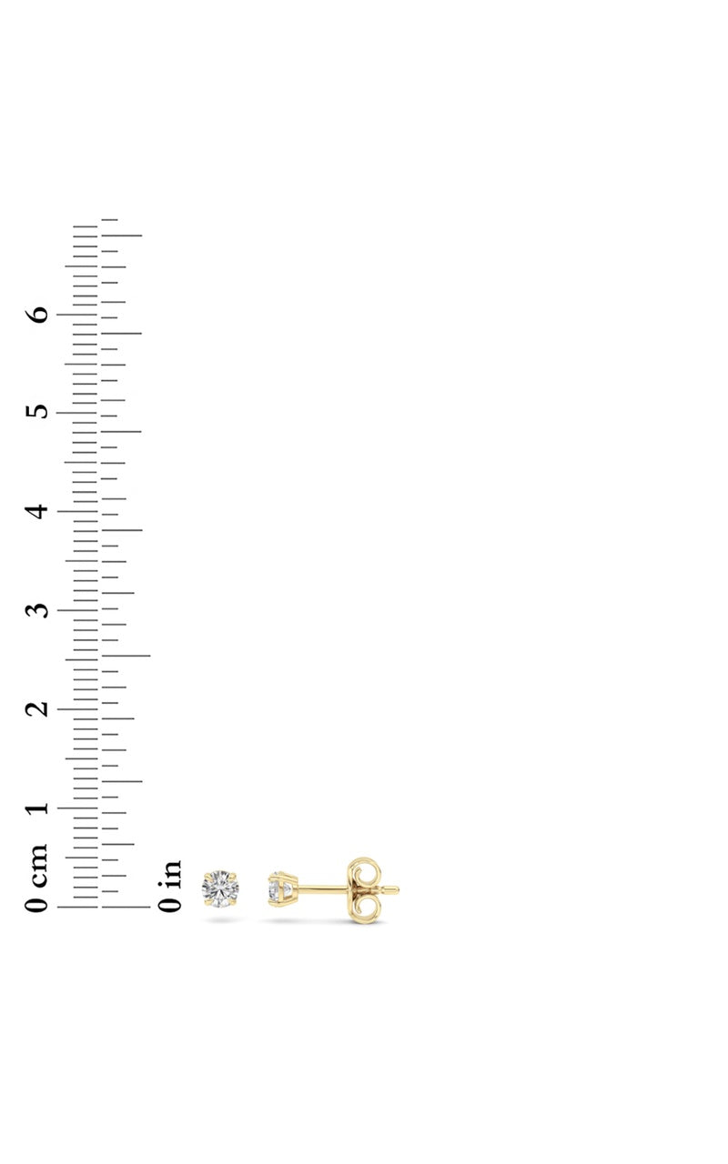 0.5Cttw Round Shaped Lab Grown Diamond (F/VS) Stud Earrings in 14K Gold