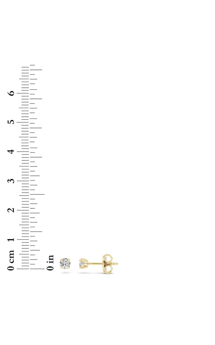 0.5Cttw Round Shaped Lab Grown Diamond (F/VS) Stud Earrings in 14K Gold