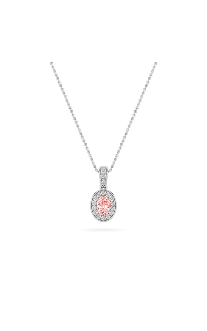 1.3Cttw Oval Shaped Lab Grown Diamond (F/VS)  Pendant in 14K Gold