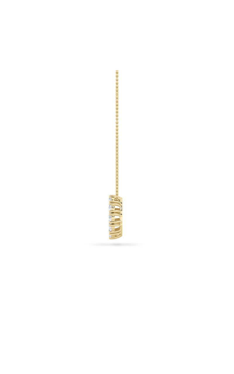 2Cttw Round Shaped Lab Grown Diamond (F/VS) Circle Pendant in 14K Gold