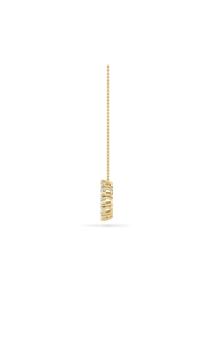 2Cttw Round Shaped Lab Grown Diamond (F/VS) Circle Pendant in 14K Gold