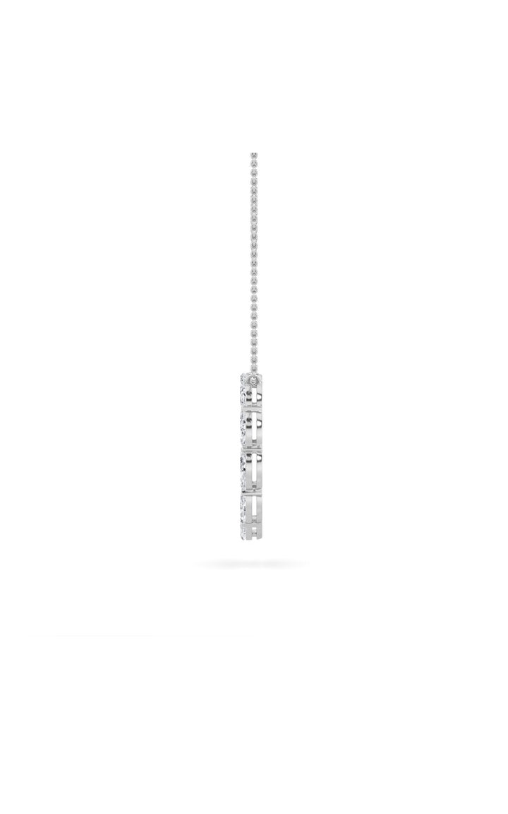 2.25Cttw Marquise Shaped Lab Grown Diamond (F/VS)Circle Necklace in 14K Gold