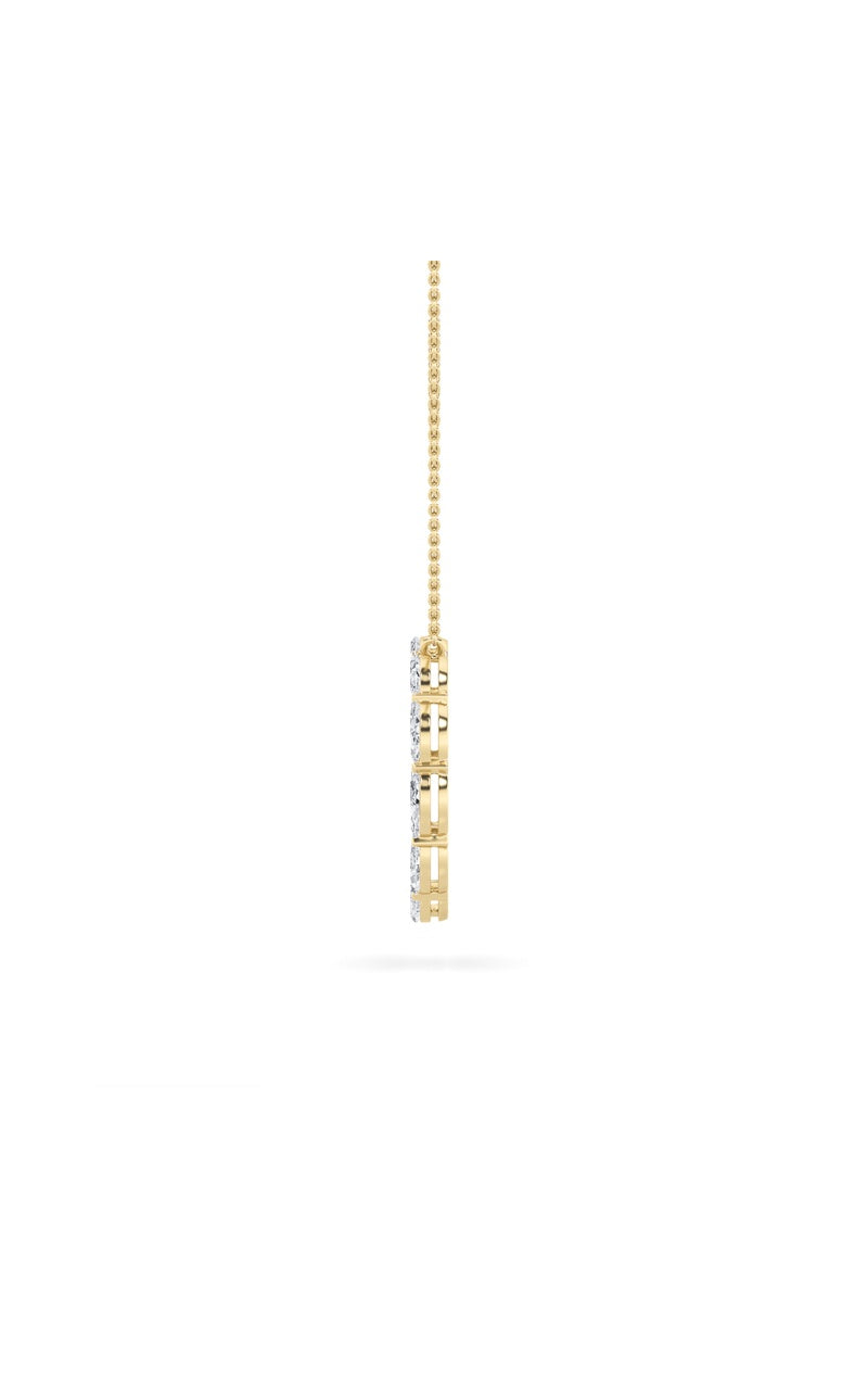 2.25Cttw Marquise Shaped Lab Grown Diamond (F/VS)Circle Necklace in 14K Gold